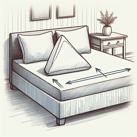 Sketch illustration of a bed wedge pillow in different positions, showcasing its versatility for sleep and relaxation.